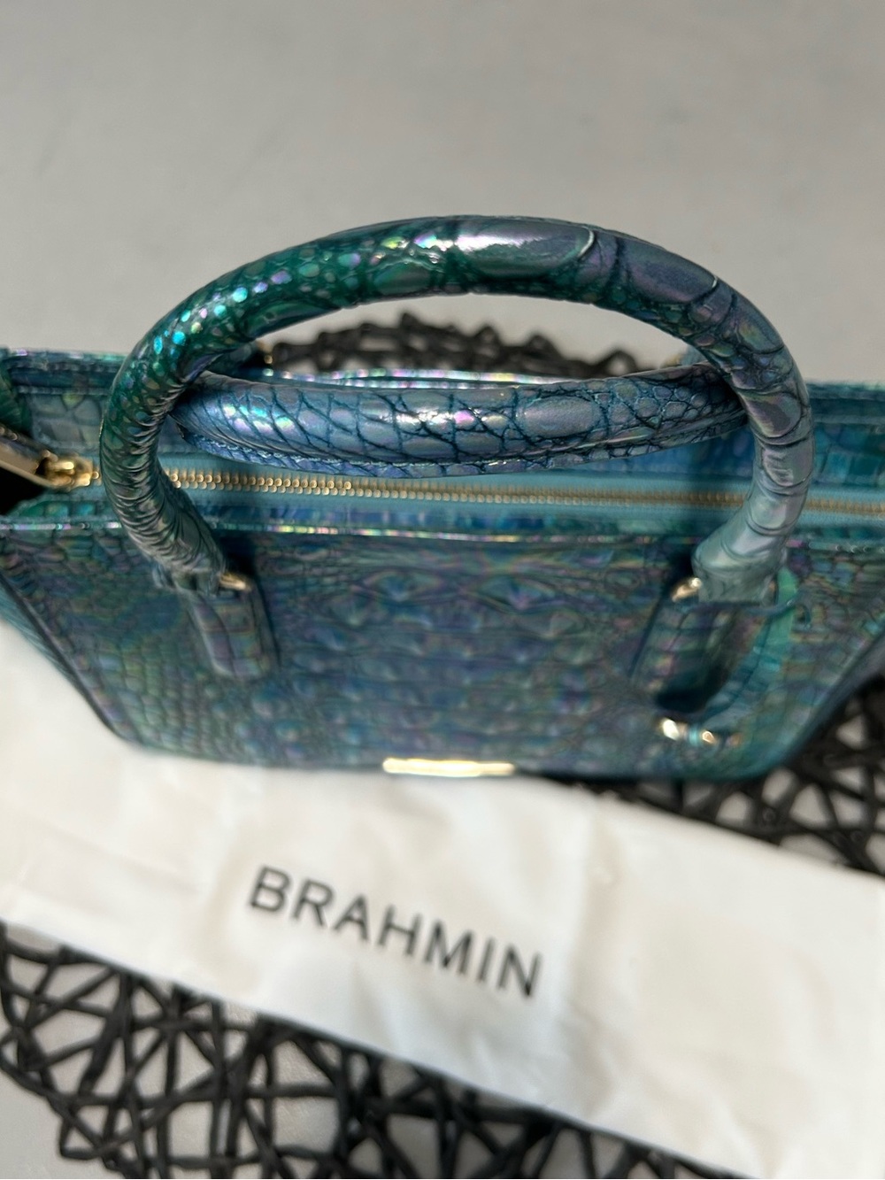Brahmin Small Ashlee Blue Topaz Satchel - Picture 5 of 11
